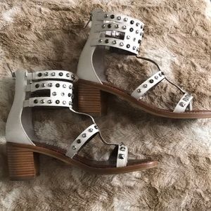 Sam Edelman White Studded Gladiator Sandal - 8.5